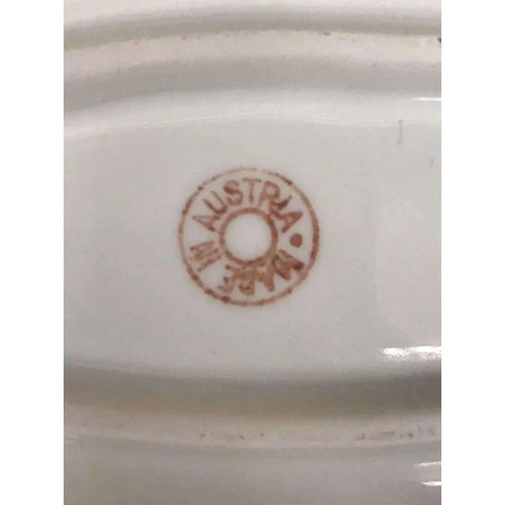 Vintage RARE Habsburg Porcelain China 996 Oval Serving Platter MZ Austria Flower